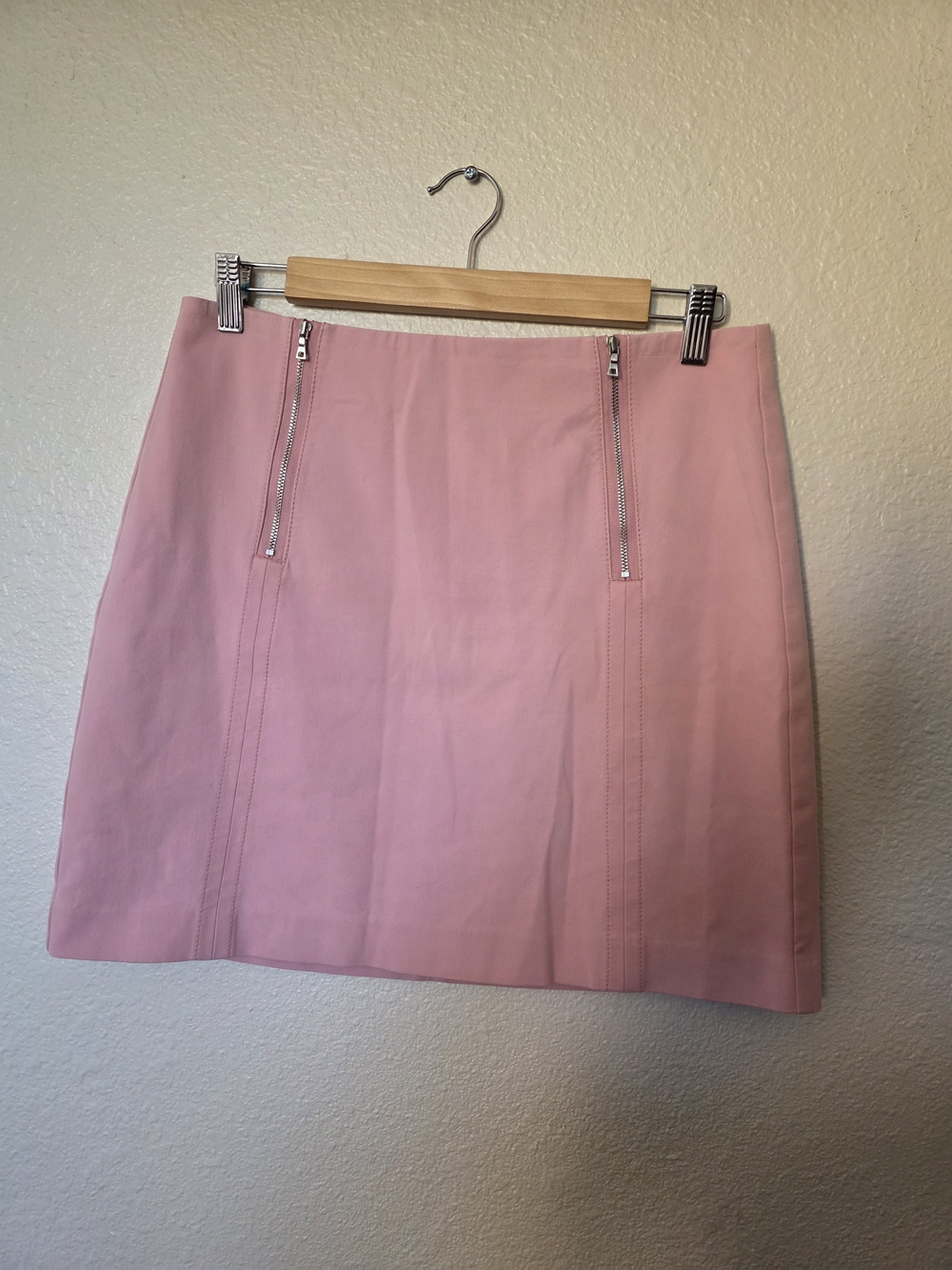 Loft Double Zipper Pencil Skirt, light pink - Picture 1 of 4